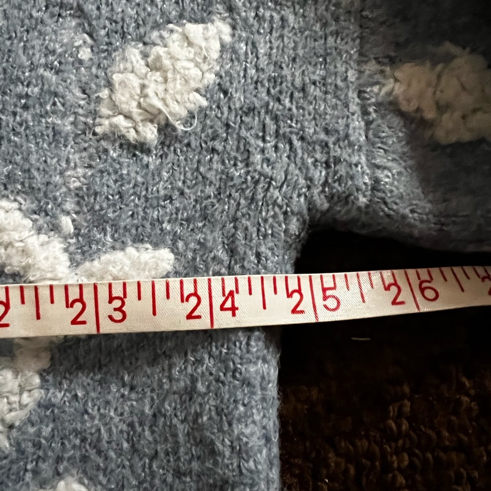 Cynthia Rowley  Blue and White Floral Sweater - Picture 4 of 7